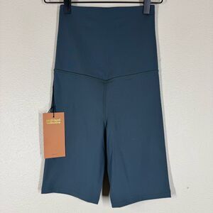 NWT Girlfriend Collective High Rise Biker Shorts Forest Green Activewear XXS